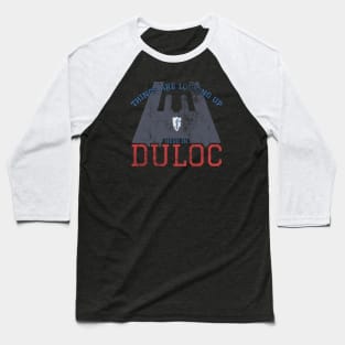 Duloc Fallen | Shrek the Musical Baseball T-Shirt